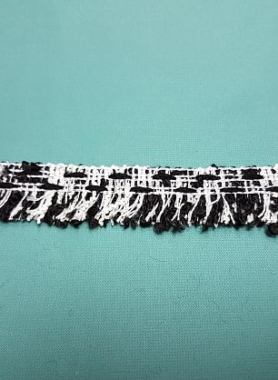 Тесьма шанель (н) черно-белая ш-3см - в интернет-магазине тканей Тессутидея арт. 03-3954