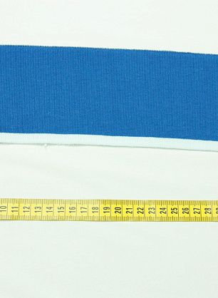 Подвяз бело-голубая полоска ш-9см - в интернет-магазине тканей Тессутидея арт. F-2871