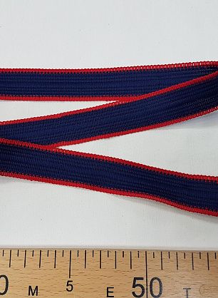 Тесьма (н) сине-красная ш-2,5см - в интернет-магазине тканей Тессутидея арт. F-4965