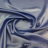 Подкладочная жаккардовая (о) голубой орнамент на голубом - итальянские ткани Тессутидея арт. 08-0821