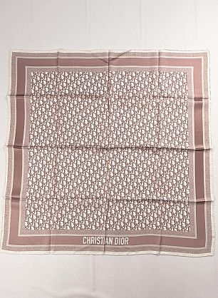 Шелк купон-платок двухсторонний 90*90см розово-молочный - в интернет-магазине тканей Тессутидея арт. F-7206