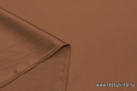 Подкладочная стрейч (о) темно-коричневая - итальянские ткани Тессутидея арт. 07-1405