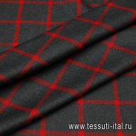 Костюмная (н) серо-красная клетка - итальянские ткани Тессутидея арт. 05-4542