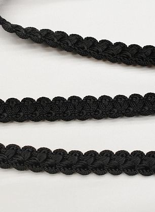 Тесьма плетеная (о) черная - в интернет-магазине тканей Тессутидея арт. F-6883