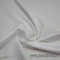 Сорочечная стрейч (н) горчичные колечки на белом ш-150см - итальянские ткани Тессутидея арт. 01-3385
