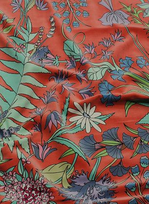 Бархат (н) цветочный рисунок на розовом - в интернет-магазине тканей Тессутидея арт. 01-7176