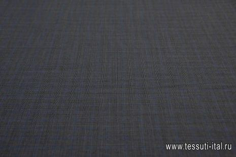 Костюмная (н) серо-черно-голубая стилизованная клетка - итальянские ткани Тессутидея арт. 05-3725