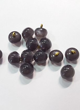 Пуговица пластик на ножке d-12мм серая "драже" - в интернет-магазине тканей Тессутидея арт. F-5609