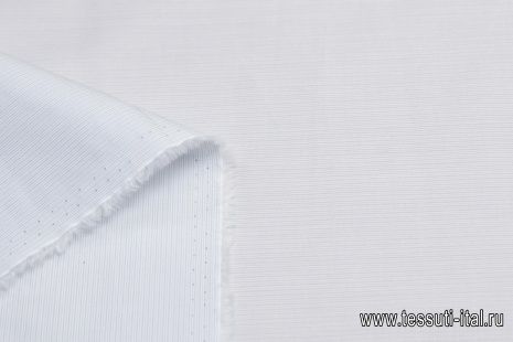 Сорочечная (н) мелкая серо-белая полоска  - итальянские ткани Тессутидея арт. 01-5933