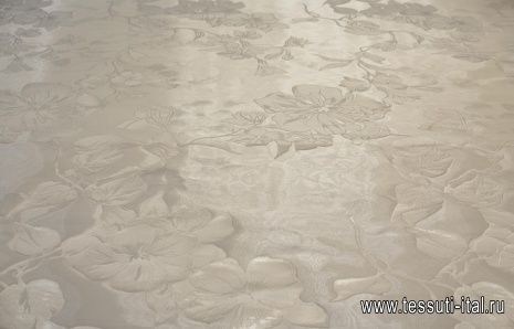 Органза эффект воды с люрексом (н) цветы на айвори в стиле Ruffo Coli - итальянские ткани Тессутидея арт. 03-5963