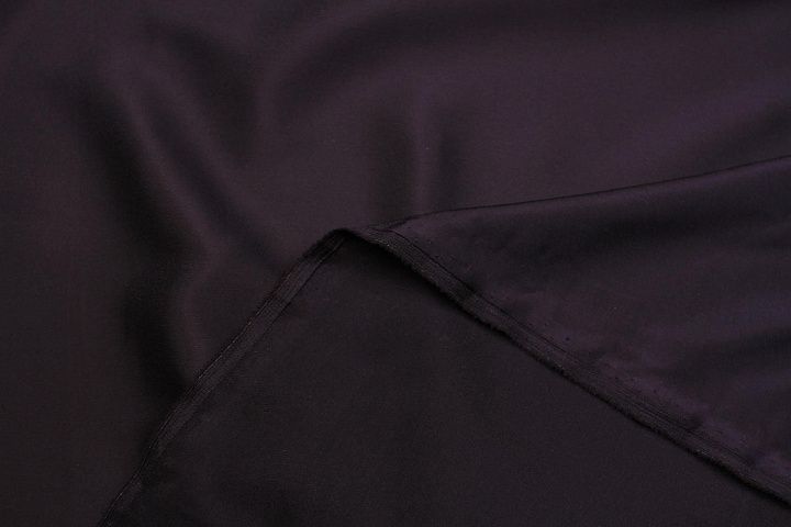 Подкладочная стрейч (о) баклажановая - итальянские ткани Тессутидея арт. 07-1511