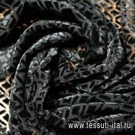 Панбархат (о) черный - итальянские ткани Тессутидея арт. 03-4367