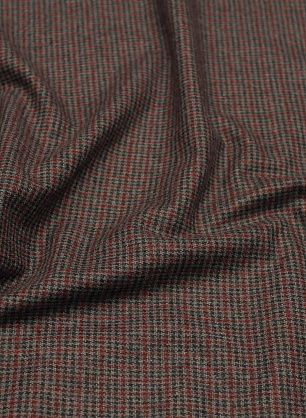 Костюмная 320 г/м (н) черно-бордово-серая стилизованная клетка - в интернет-магазине тканей Тессутидея арт. 05-4462