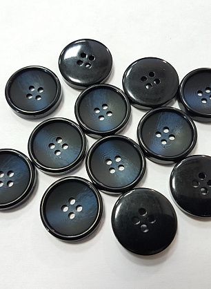 Пуговица пластик 4 прокола d-21мм темно-синяя - в интернет-магазине тканей Тессутидея арт. F-4911