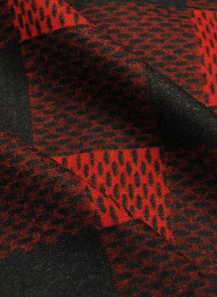 Пальтовая двухслойная (н) красно-серая клетка - в интернет-магазине тканей Тессутидея арт. 09-2124