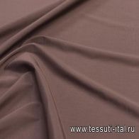 Крепдешин стрейч (о) темно-коричневый - итальянские ткани Тессутидея арт. 10-2544