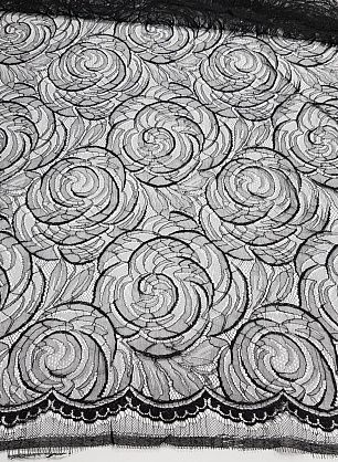 Кружево (о) черное ш-90см Solstiss - в интернет-магазине тканей Тессутидея арт. 03-4273