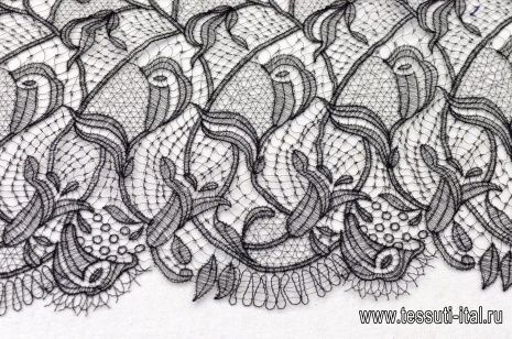 Кружевное полотно (о) черное Ermanno Scervino - итальянские ткани Тессутидея арт. 03-5835