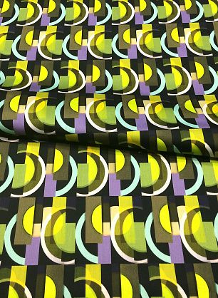 Плательная (н) яркий геометрический орнамент - в интернет-магазине тканей Тессутидея арт. 01-4214