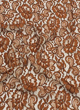 Кружевное полотно (н) коричнево-черное - в интернет-магазине тканей Тессутидея арт. 03-6921