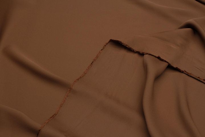 Плательная кади вискоза 148 г/м (о) коричневая - итальянские ткани Тессутидея арт. 04-1589