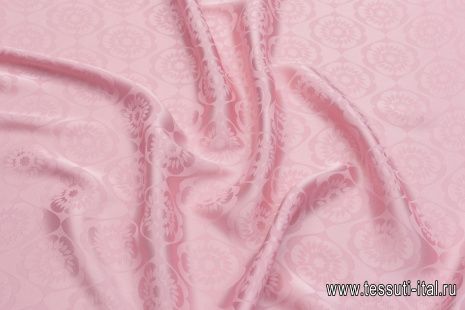 Плательная жаккардовая (о) розовая - итальянские ткани Тессутидея арт. 03-6767