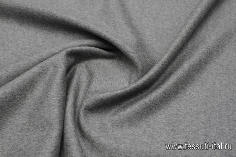 Пальтовая сукно двухслойная (о) серая/светло-коричневая - итальянские ткани Тессутидея арт. 09-2075