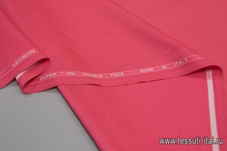 Плательная шерсть супер (о) Leitmotiv кораллово-розовая - итальянские ткани Тессутидея арт. 17-0995