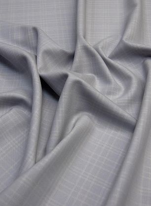 Костюмная (н) белая клетка на светло-серо-голубом - в интернет-магазине тканей Тессутидея арт. 05-3431