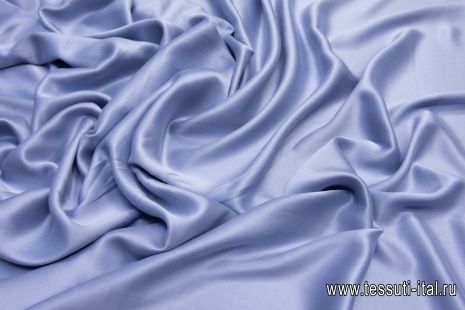 Шелк атлас (о) серо-голубой - итальянские ткани Тессутидея арт. 10-0770