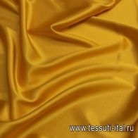 Шелк атлас стрейч (о) охра - итальянские ткани Тессутидея арт. 10-0868
