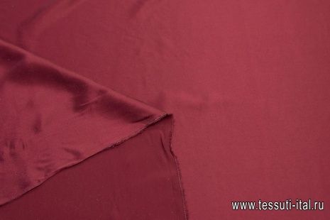 Шелк атлас вареный (о) бордовый - итальянские ткани Тессутидея арт. 10-2054