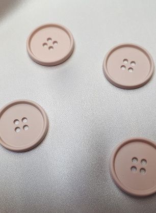Пуговица металл 4 прокола d-22мм светло-розовая - итальянские ткани Тессутидея F-3865