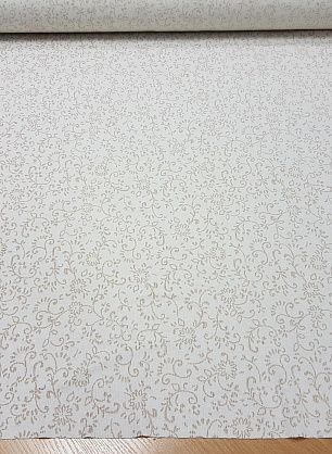 Трикотаж деворе (н) бежевый растительный орнамент на айвори - в интернет-магазине тканей Тессутидея арт. 13-1212