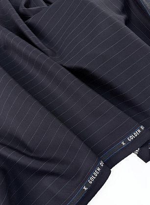 Костюмная шерсть (н) сине-голубая полоска - в интернет-магазине тканей Тессутидея арт. 05-5281