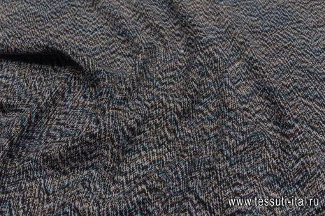 Плательная шерсть продублированная (н) цветные нити - итальянские ткани Тессутидея арт. 17-1016