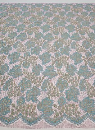 Кружевное полотно с люрексом (н) розово-голубое Solstiss - в интернет-магазине тканей Тессутидея арт. 03-5373