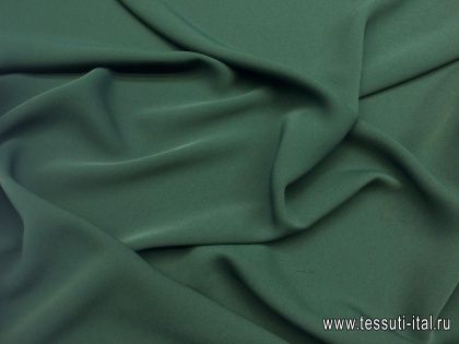 Плательная кади (о) зеленая - итальянские ткани Тессутидея арт. 03-4742