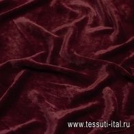 Бархат (о) темно-бордовый - итальянские ткани Тессутидея арт. 10-2252