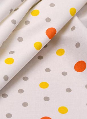 Сорочечная стрейч (н) цветной горох на белом - в интернет-магазине тканей Тессутидея арт. 01-4821