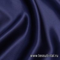 Шелк атлас дабл (о) темно-синий - итальянские ткани Тессутидея арт. 10-1767