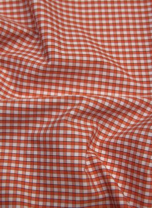 Сорочечная (н) сине-бело-оранжевая клетка - в интернет-магазине тканей Тессутидея арт. 01-6109