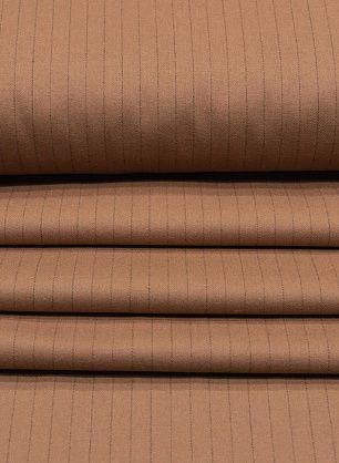 Костюмная фланель (н) коричнево-серая полоска - в интернет-магазине тканей Тессутидея арт. 05-4320