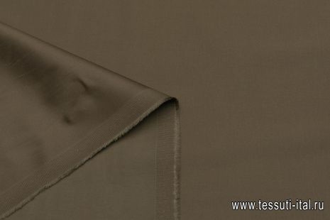Хлопок костюмный стрейч (230 г/м) (о) хаки - итальянские ткани Тессутидея арт. 01-7067