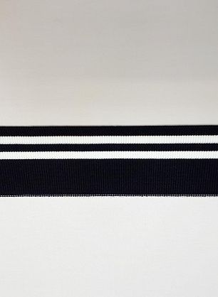 Подвяз черно-белый  4,5*107см - итальянские ткани Тессутидея F-4370