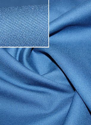 Плательная стрейч двухслойная(о) синяя - в интернет-магазине тканей Тессутидея арт. 17-0575