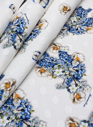 Жаккард (н) цветы и бабочки на белом в стиле Monnalisa - в интернет-магазине тканей Тессутидея арт. 03-6205