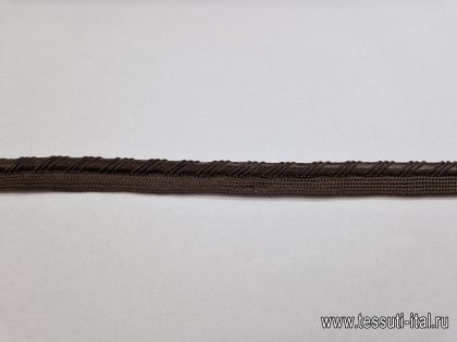 Кант декоративный черный, темно-коричневый - итальянские ткани Тессутидея арт. F-6004