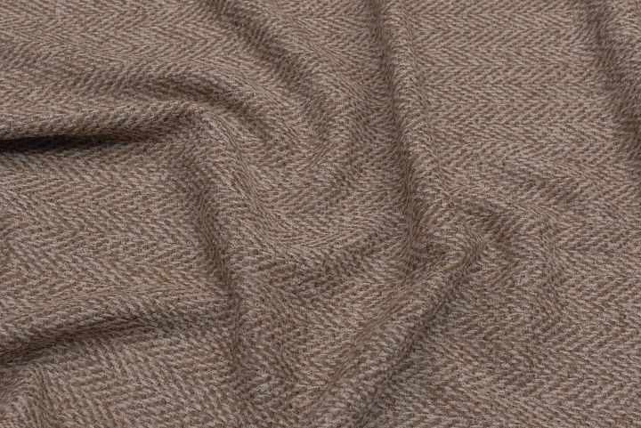 Костюмная букле (н) бежево-коричневая - итальянские ткани Тессутидея арт. 05-4380