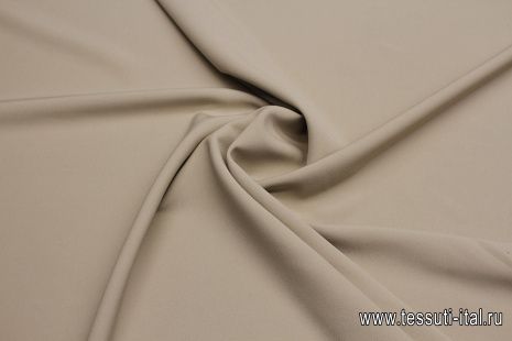 Плательная кади шелк с вискозой (о) бежевая - итальянские ткани Тессутидея арт. 10-3617